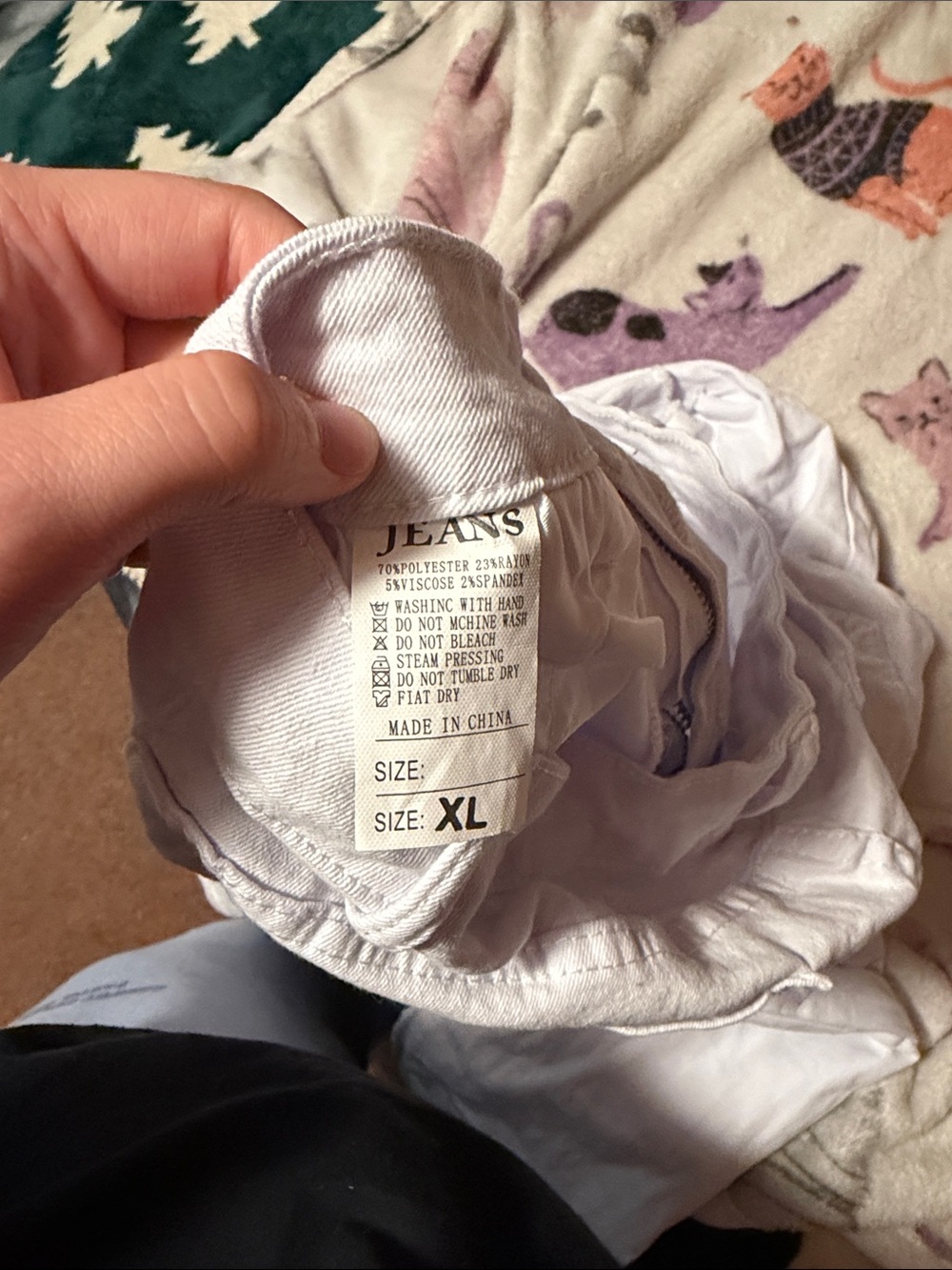 White Distressed Ripped Jeans - Picture 2 of 3
